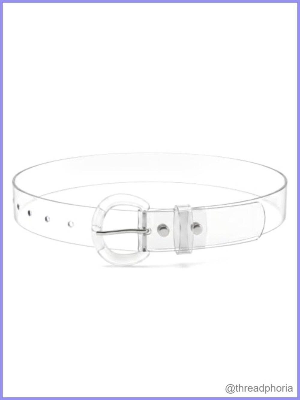 Clear Belt for Women Adjustable PVC Plastic Transparent Waist Belt